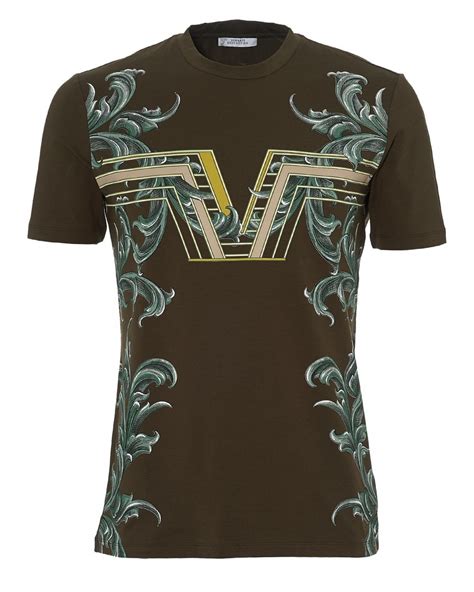 versace collection t-shirt deep green groen|versace green shirt kids.